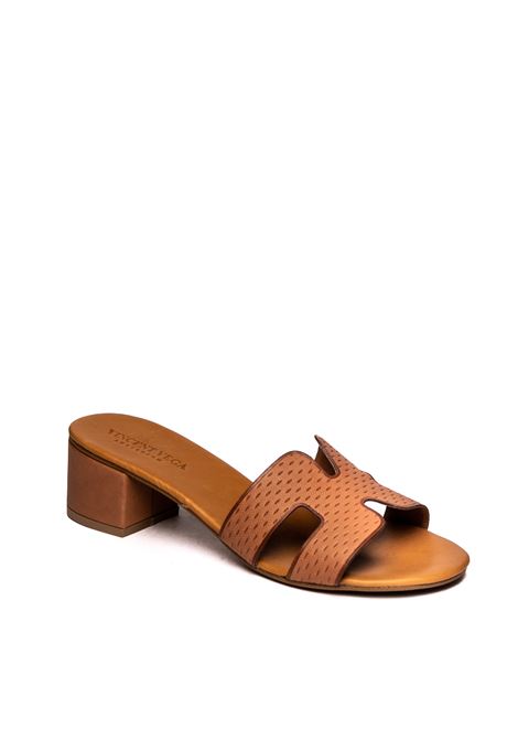 Tan leather sandal VINCENT VEGA | P406 HDS3VIT-CUOIO